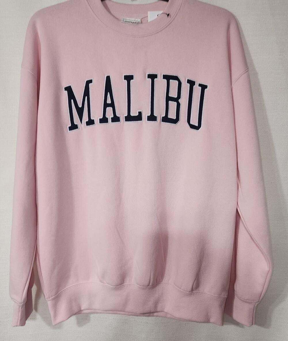 MALIBU women's small pink sweatshirt NWT